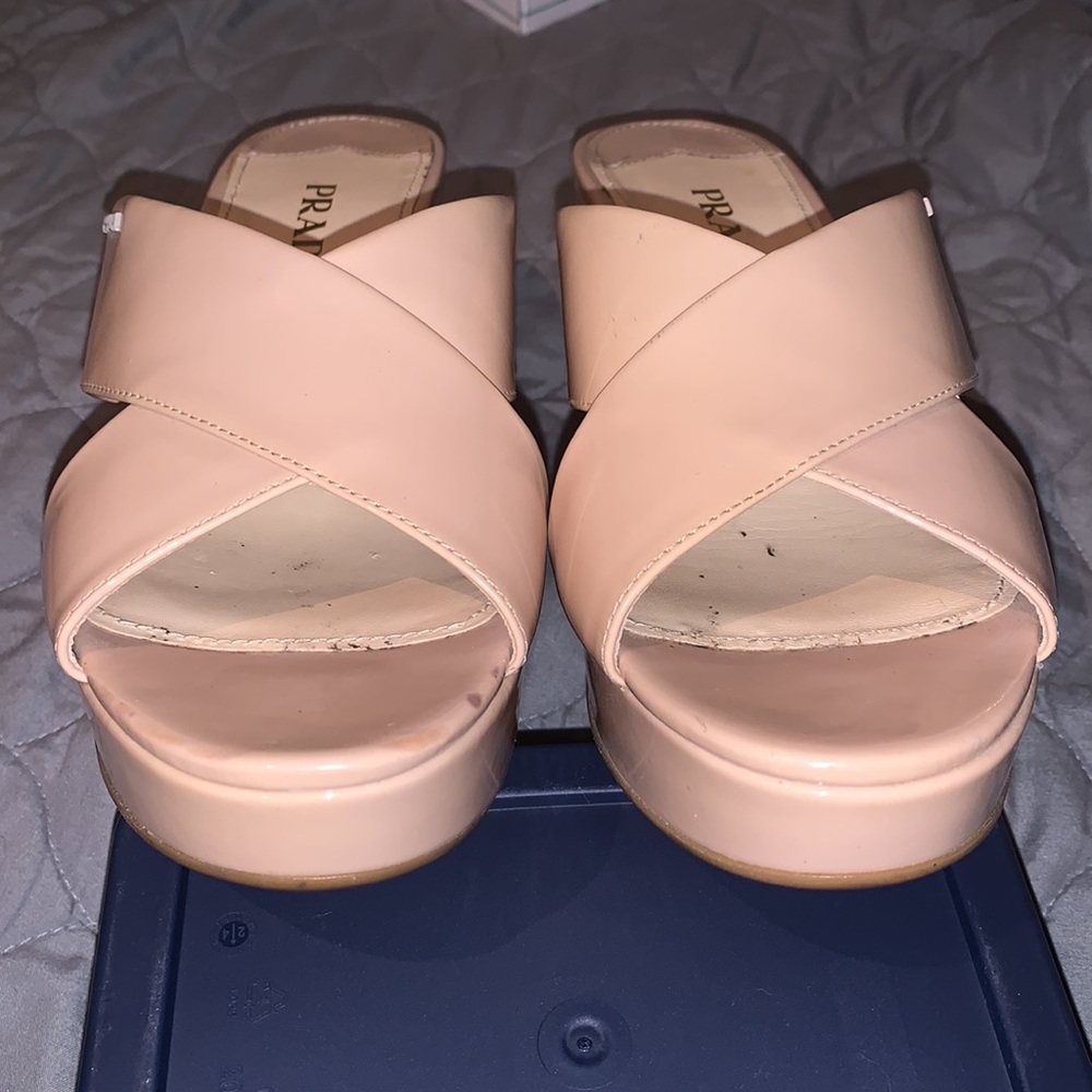PRADA Wedge Sandal ~ Nude - Picture 7 of 17